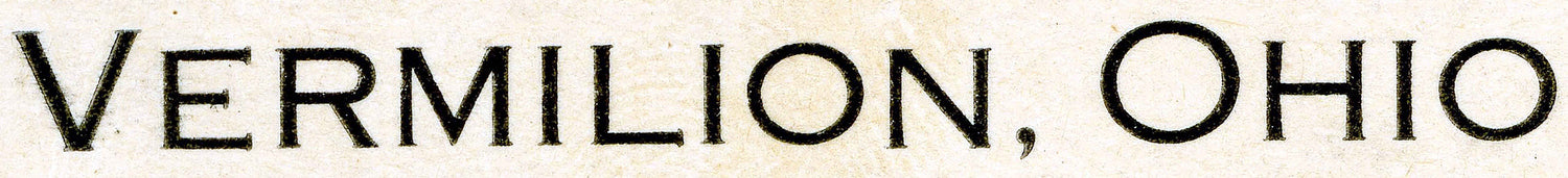 1913 Map of Vermilion Ohio Lake Erie