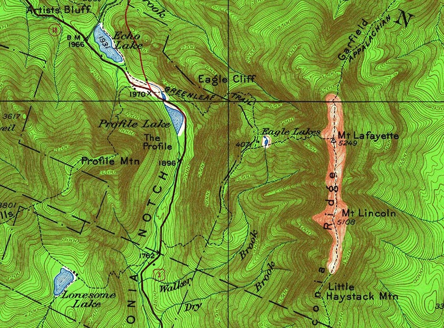 1929 Topo Map of Franconia New Hampshire White Mountains