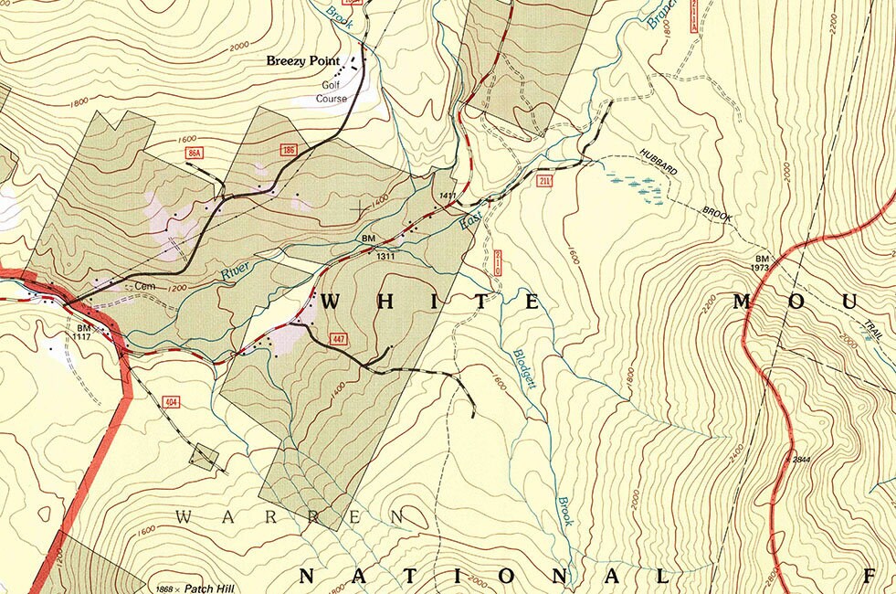 1995 Topo Map of Mount Kineo New Hampshire White Mountains