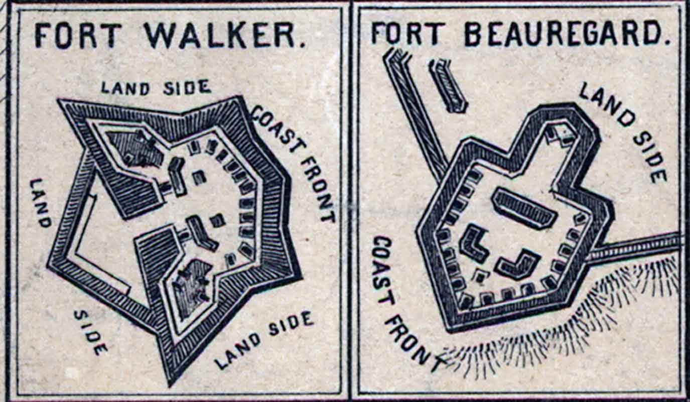 1861 Map of St Helena Sound Charleston Savannah South Carolina