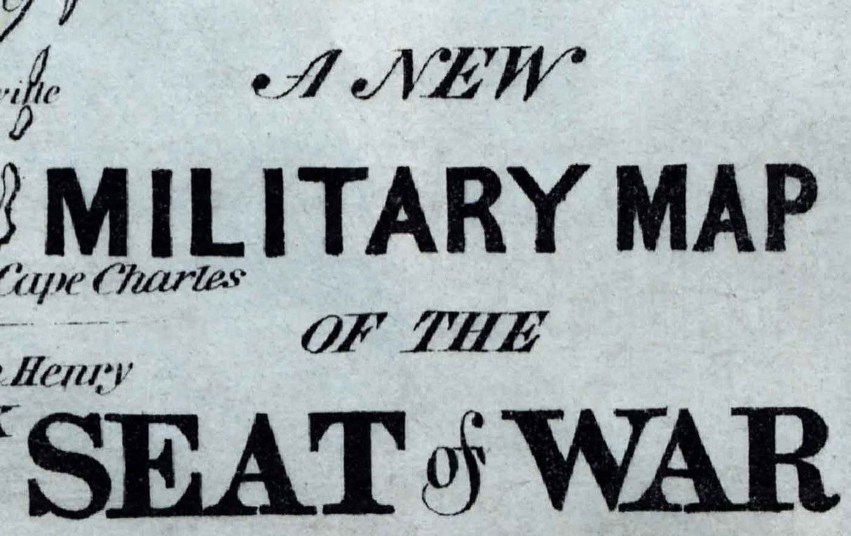 1861 Military Map Southern States Civil War Virginia Maryland Pennsylvania