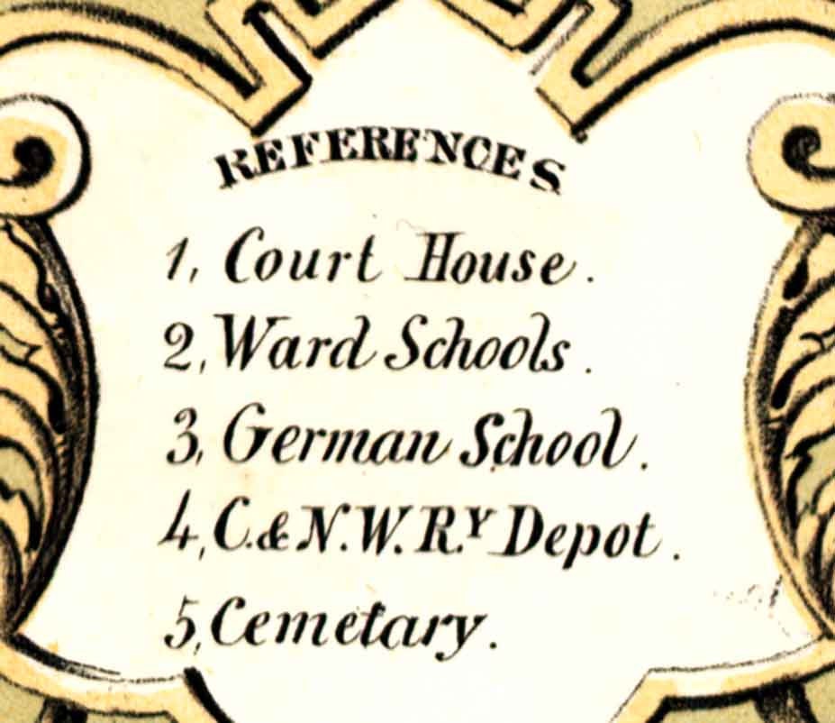 1868 Panoramic Map of Council Bluffs Pottawattamie County Iowa