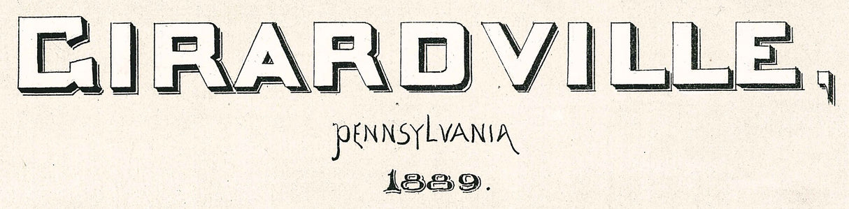 1889 Panoramic Map of Girardville Pennsylvania