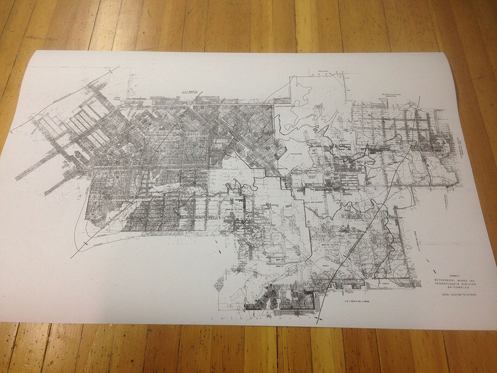 1987 Coal Mine Map of Bethenergy Mines Inc Mine 84 Washington County Pa