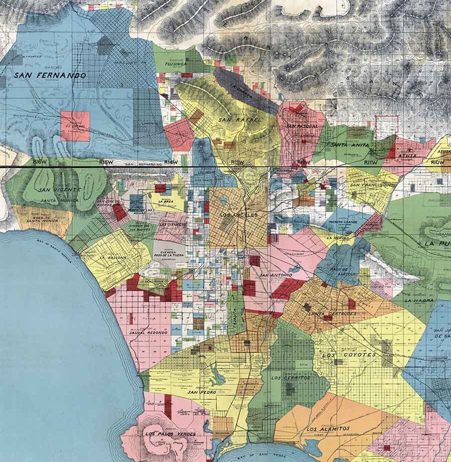 1888 Map of Los Angeles County California