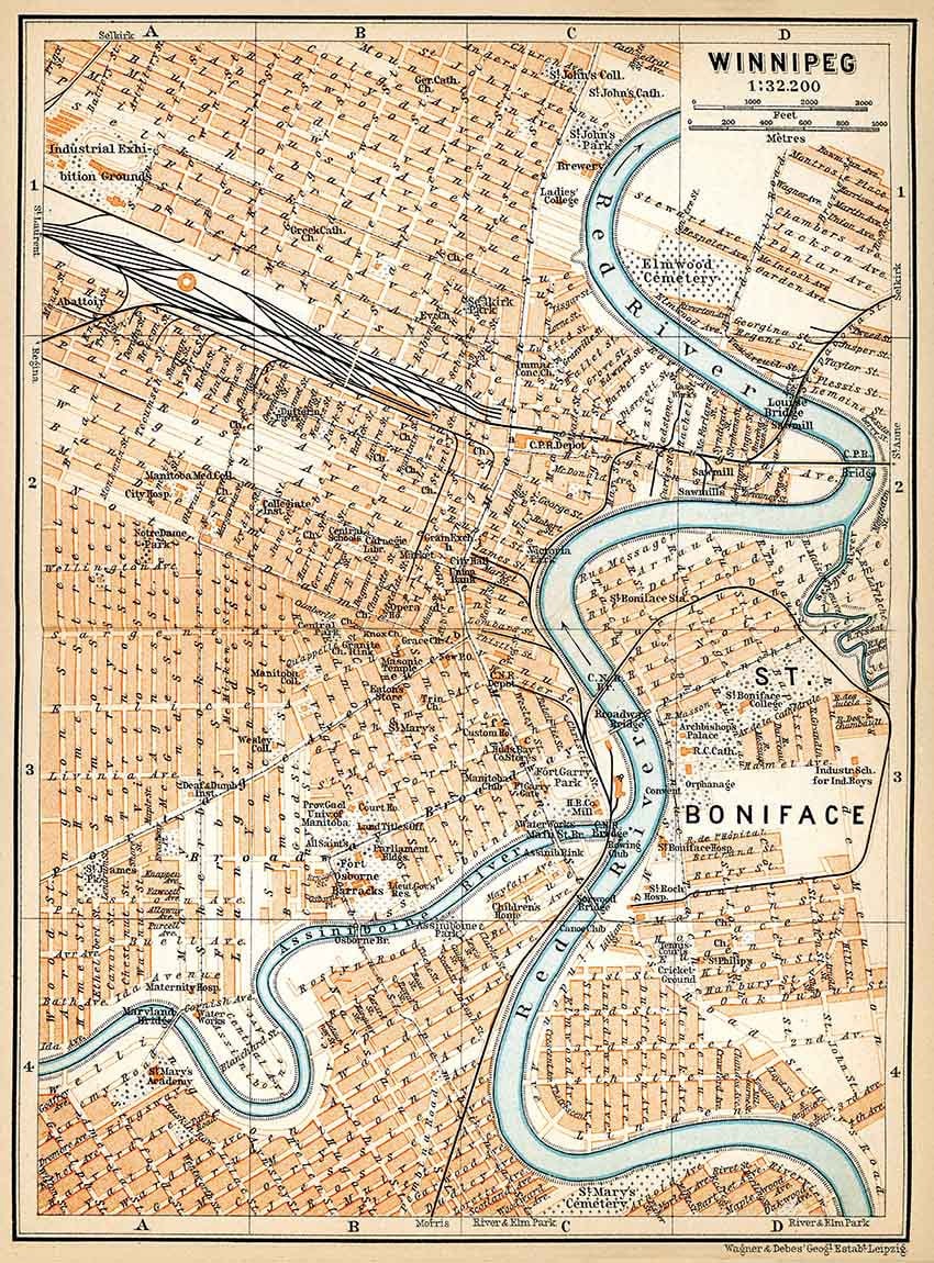 1907 Map of Winnipeg Canada