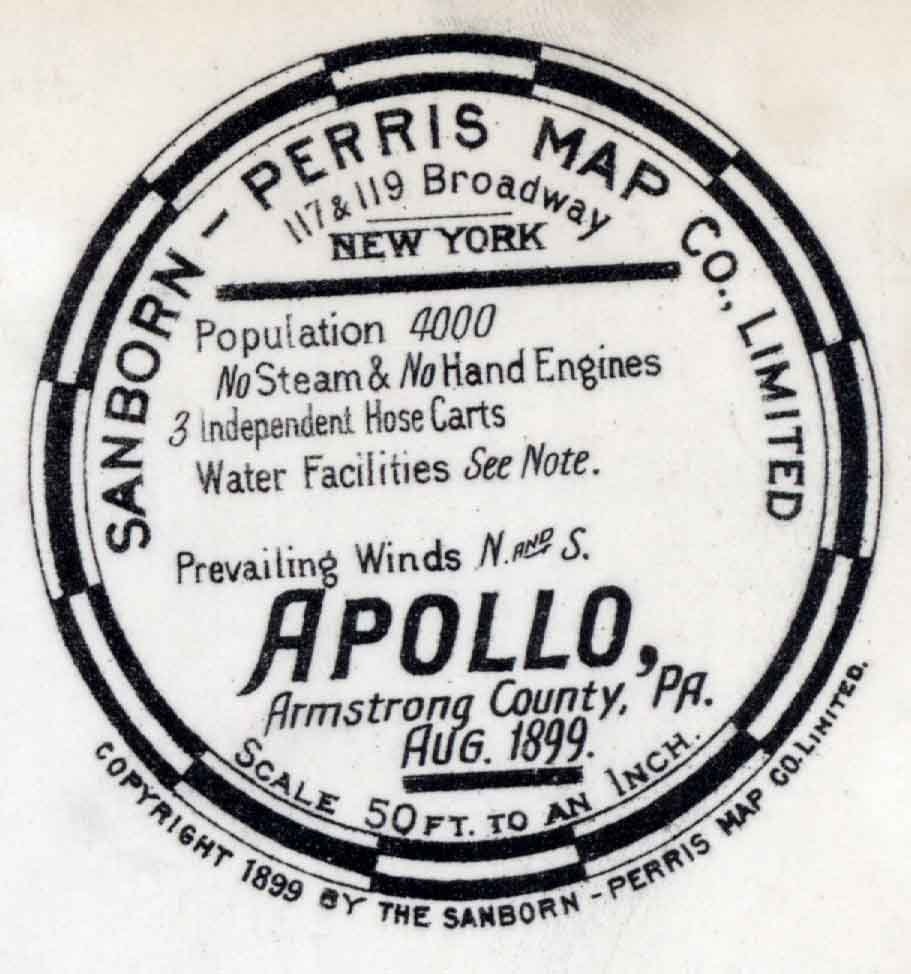 1899 Sanborn Map of Apollo Armstrong County Pennsylvania