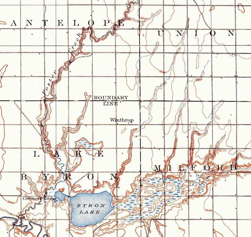 1895 Topo Map of Byron South Dakota