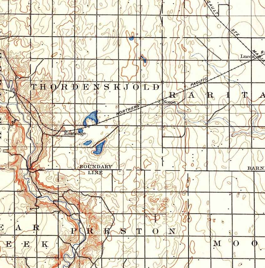1897 Topo Map of Tower North Dakota
