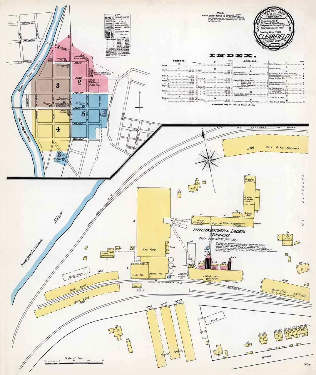 1892 Sanborn Map of Clearfield County Pennsylvania