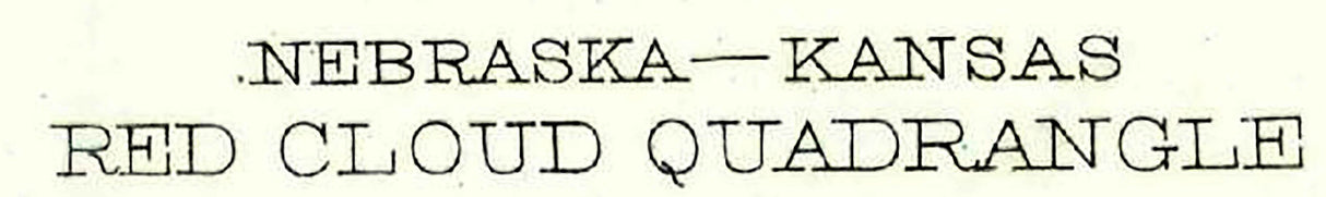 1897 Topo Map of Red Cloud Nebraska
