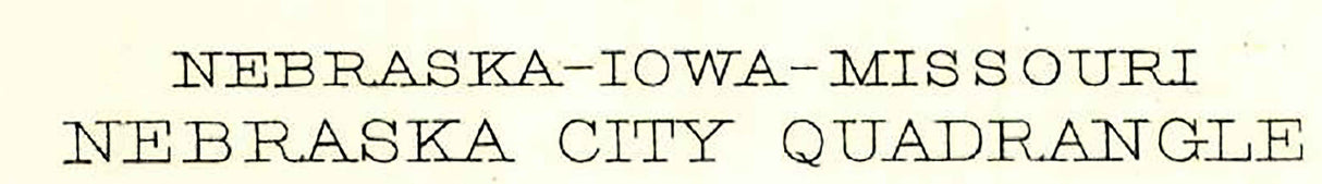 1907 Topo Map of Nebraska City Nebraska