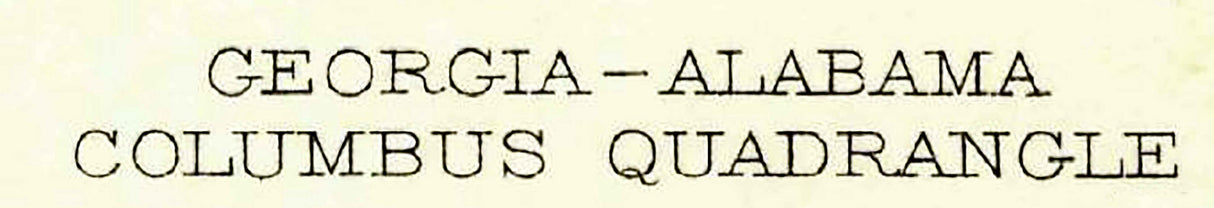 1908 Topo Map of Columbus Georgia