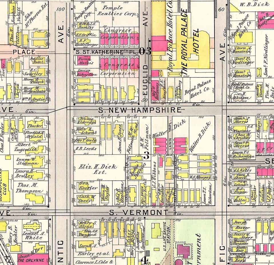 1914 Map of Atlantic City New Jersey