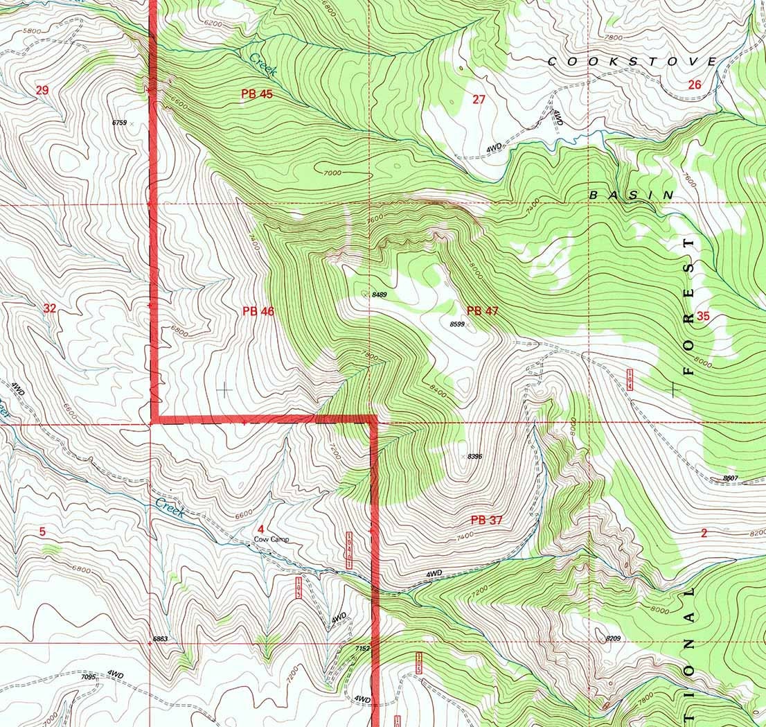 1993 Topo Map of Mexican Hill Wyoming WY