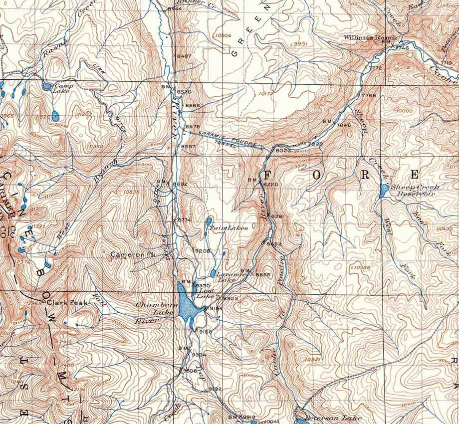 1916 Topo Map of Home Colorado