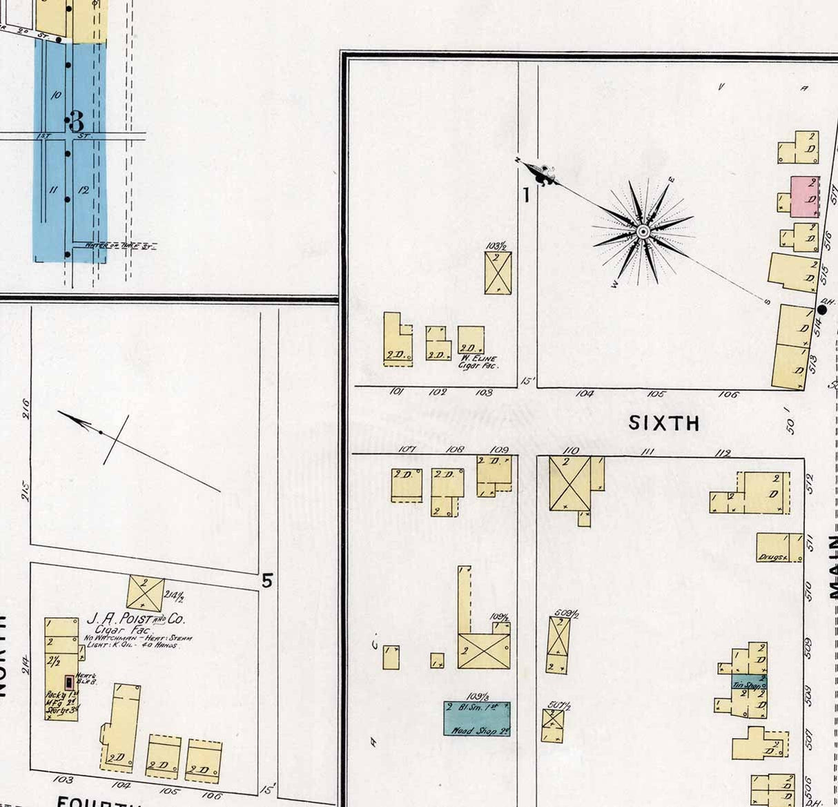 1894 Town Map of McSherrystown Adams County Pennsylvania