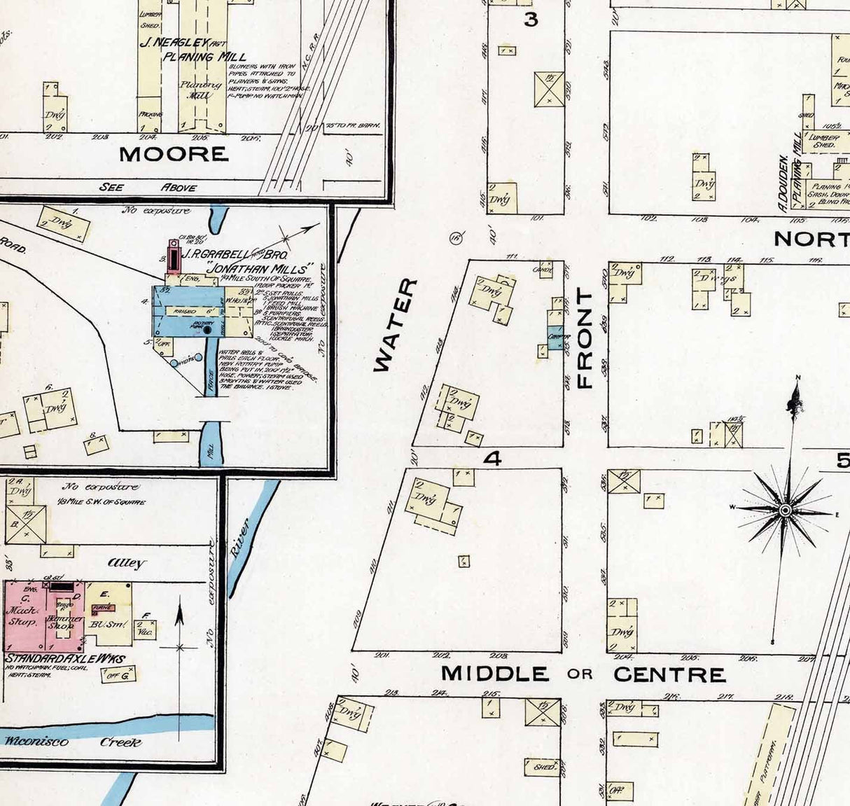 1884 Town Map of Millersburg Dauphin County Pennsylvania