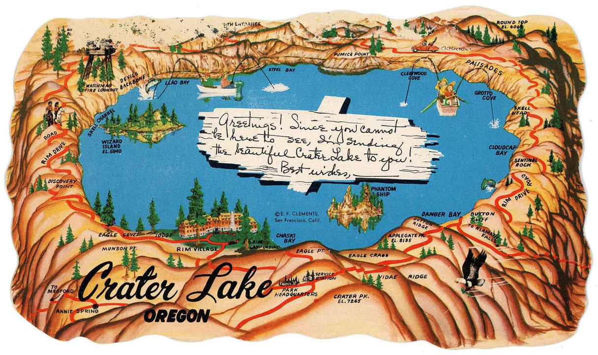 Crater Lake Oregon Map