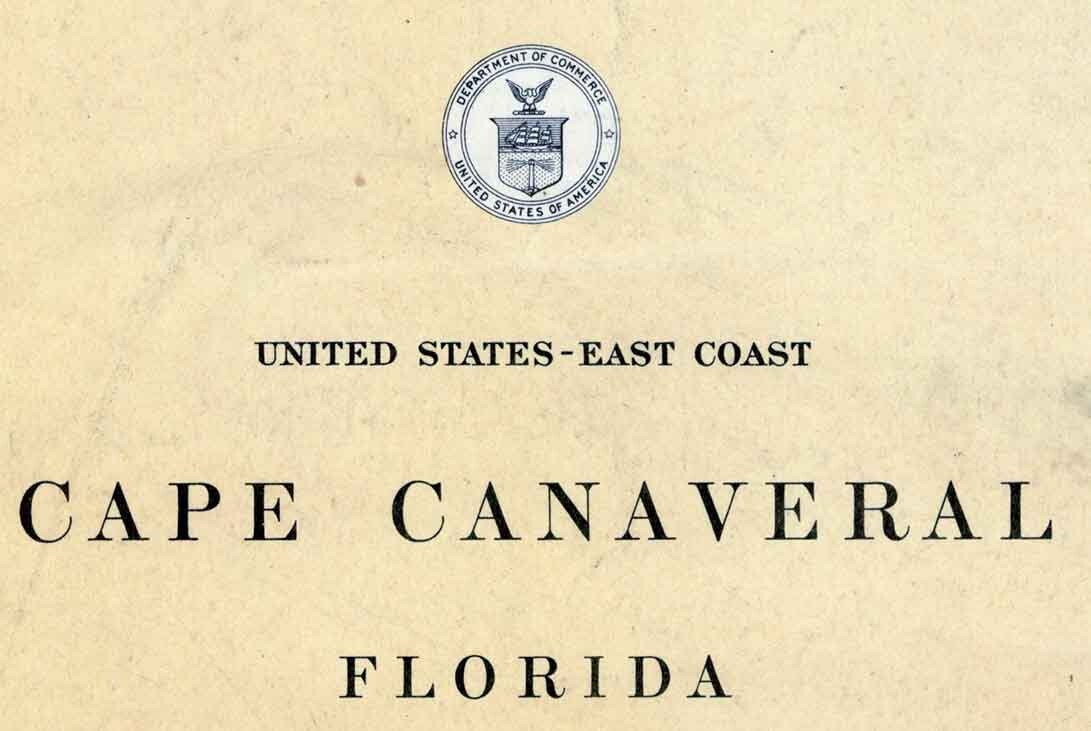 1927 Nautical Map of Cape Canaveral Florida
