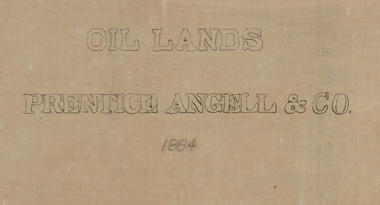 1884 Oil Lands Map of Prentice Angell & Company along the Allegheny River Pennsylvania