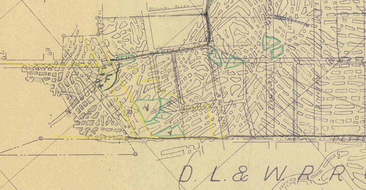 1922 Scranton Pa Diamond Vein Coal Mine Map
