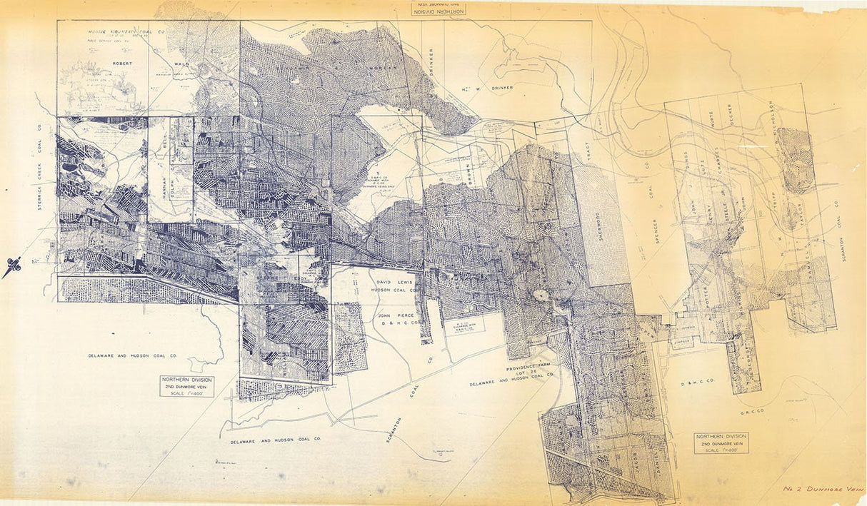 Dunmore Mine Scranton PA Coal Mine Map