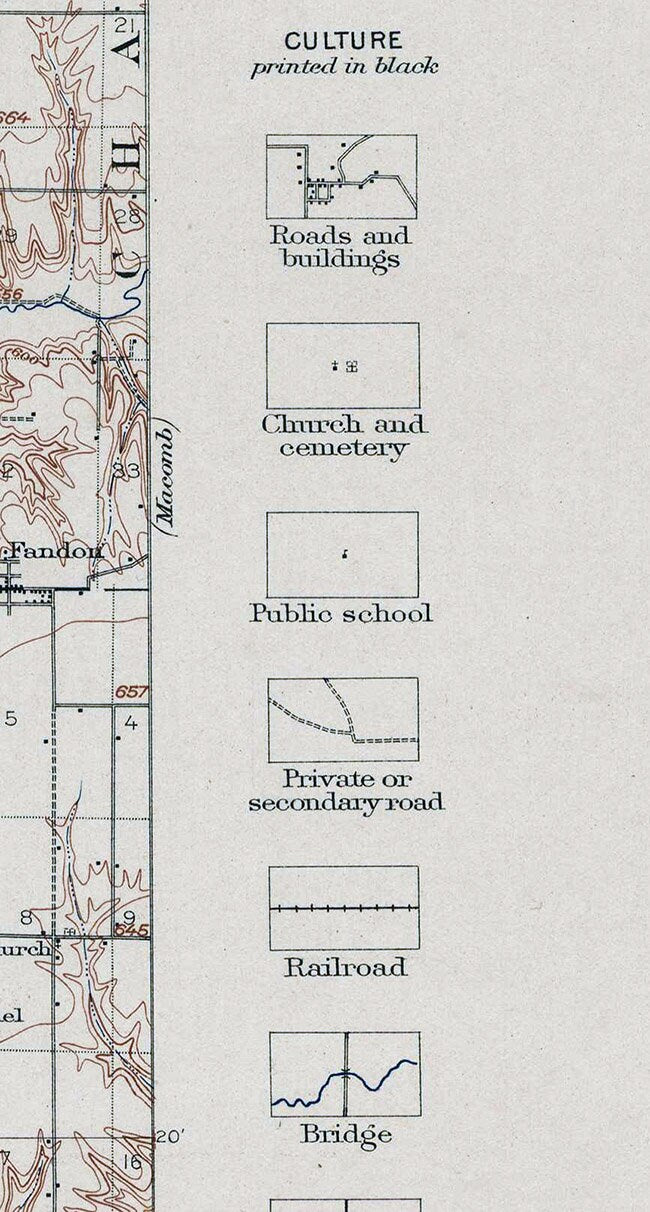 1916 Topo Map of Colchester Quadrangle Illinois