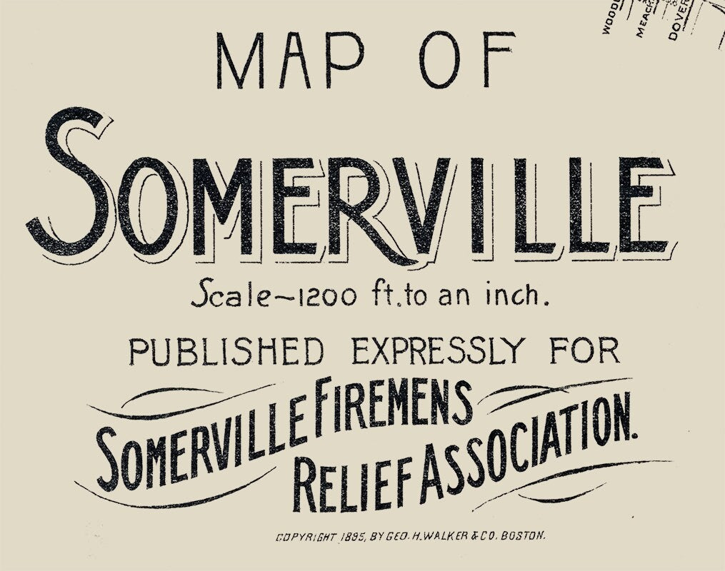 1895 Map of Somerville Massachusetts