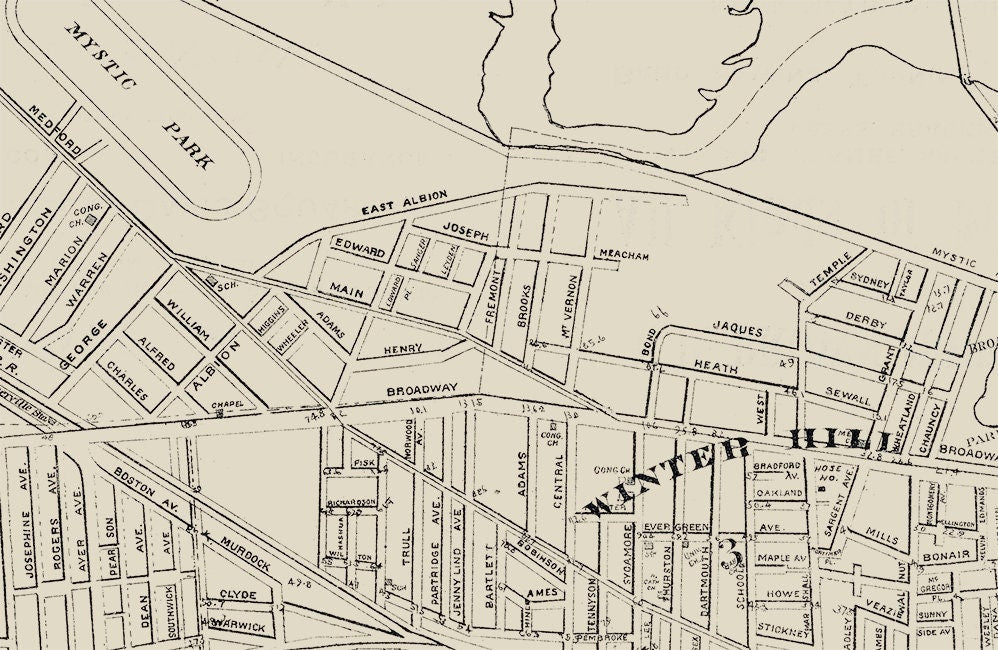 1895 Map of Somerville Massachusetts