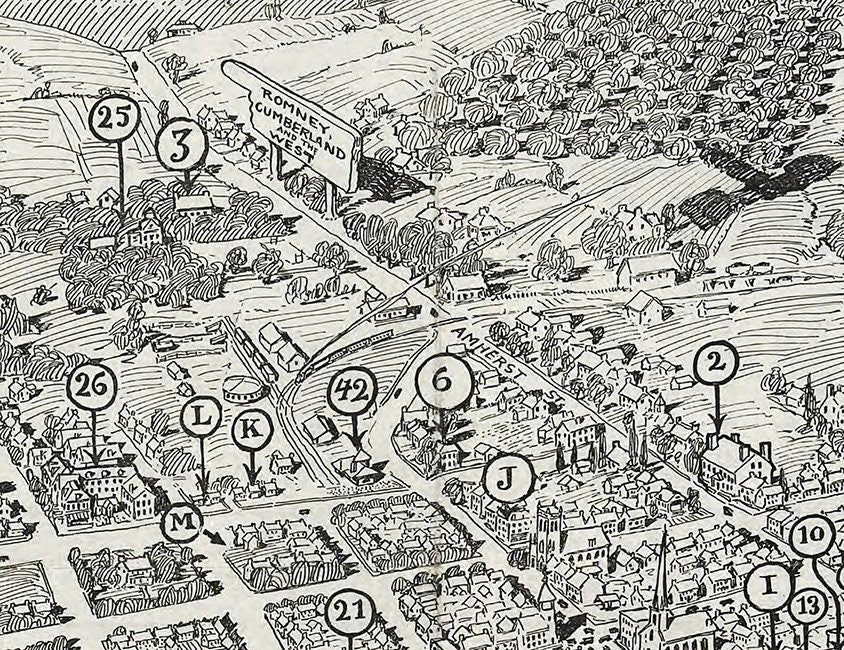 1926 Panoramic Map of Winchester Virginia