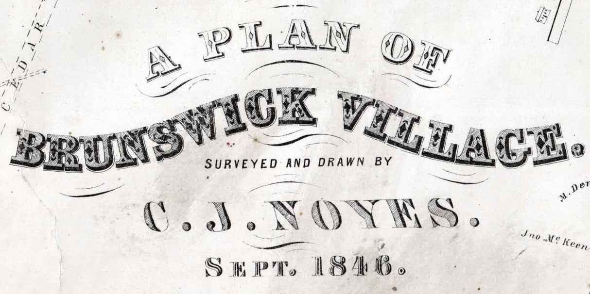 1846 Map of Brunswick Village Maine