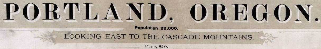 1879 Panoramic Map of Portland Oregon
