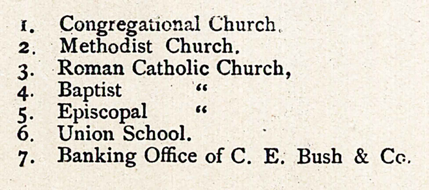 1884 Panoramic Map of Ticonderoga New York