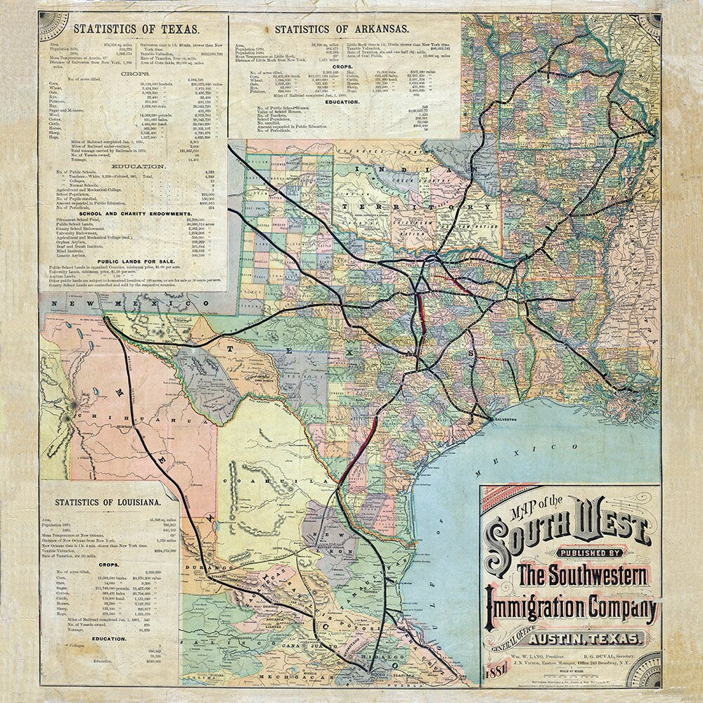 1881 Map of The South West