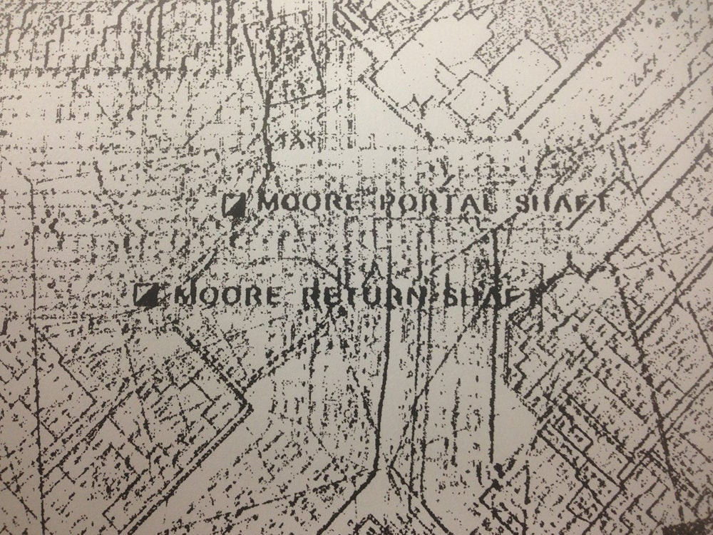 1987 Airshaft Map of Bethenergy Mine 58 Washington County Pa