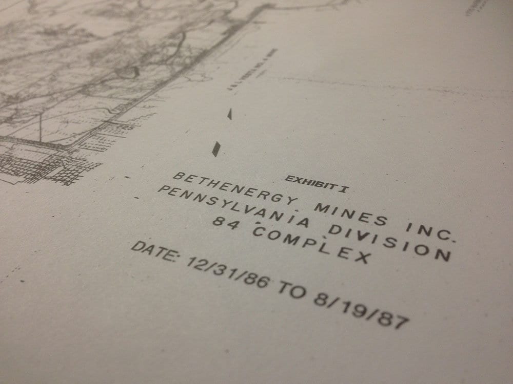 1987 Coal Mine Map of Bethenergy Mines Inc Mine 84 Washington County Pa