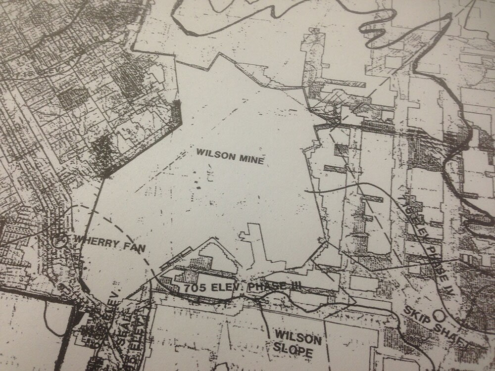 1987 Coal Mine Map of Bethenergy Mines Inc Mine 84 Washington County Pa