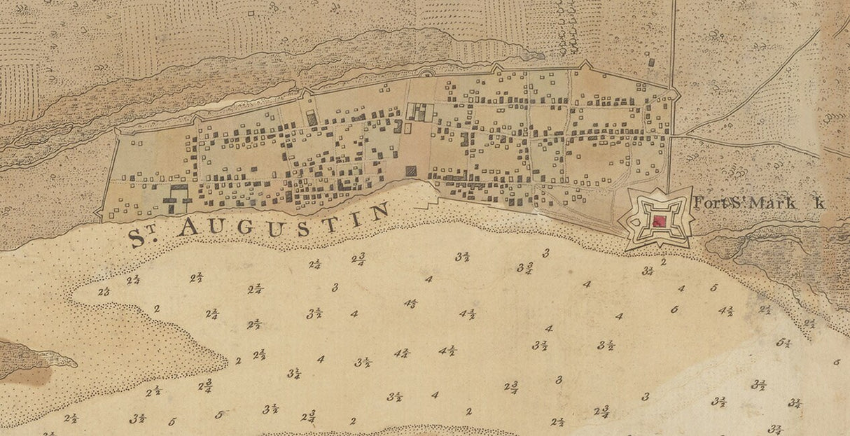 1779 Map of Saint Augustine Florida