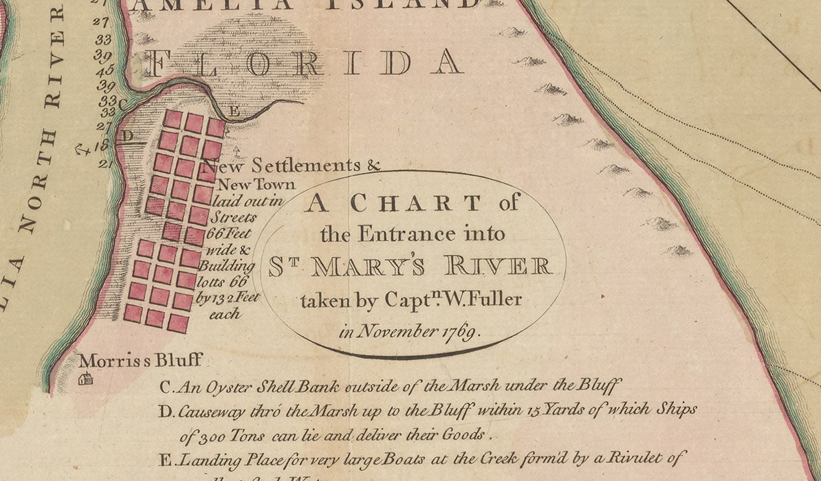 1770 Map of Amelia Island Florida