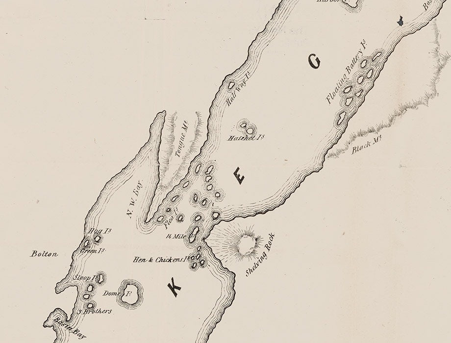 1853 Map of Lake George New York