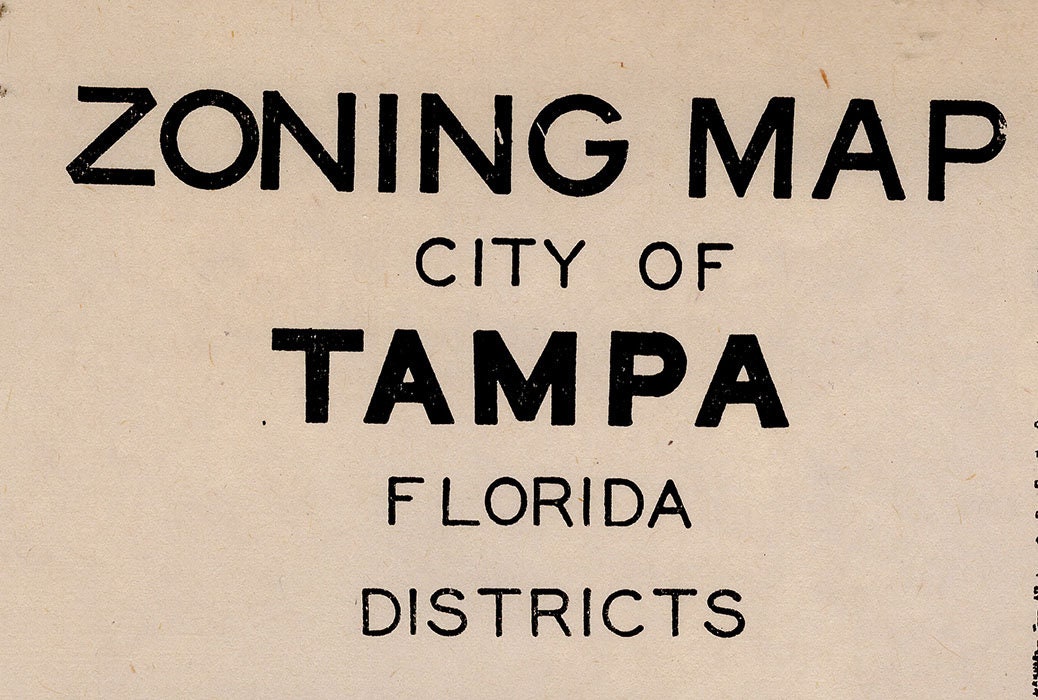 Tampa Florida Vintage Map