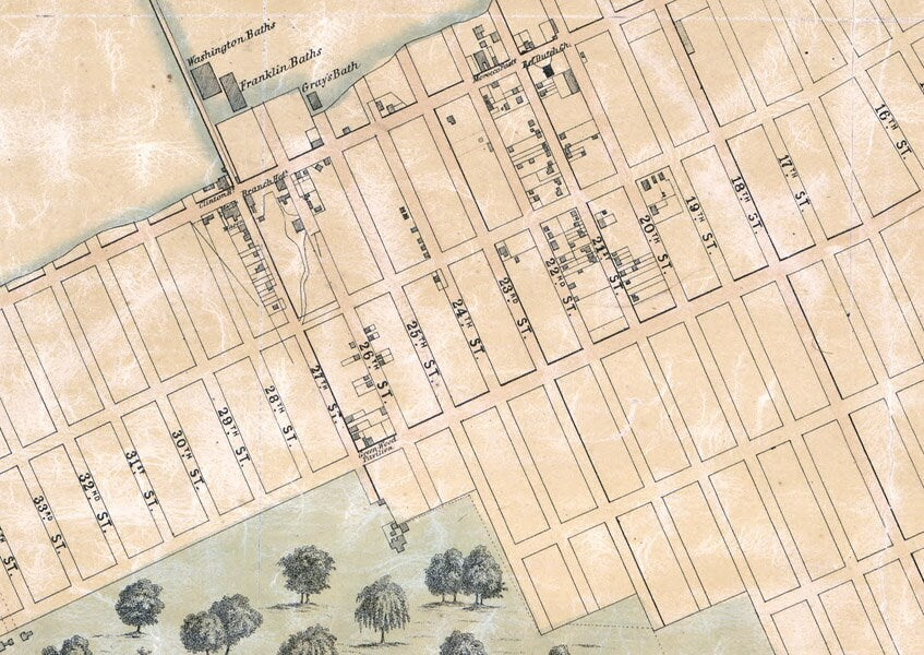 1850 Map of Brooklyn New York