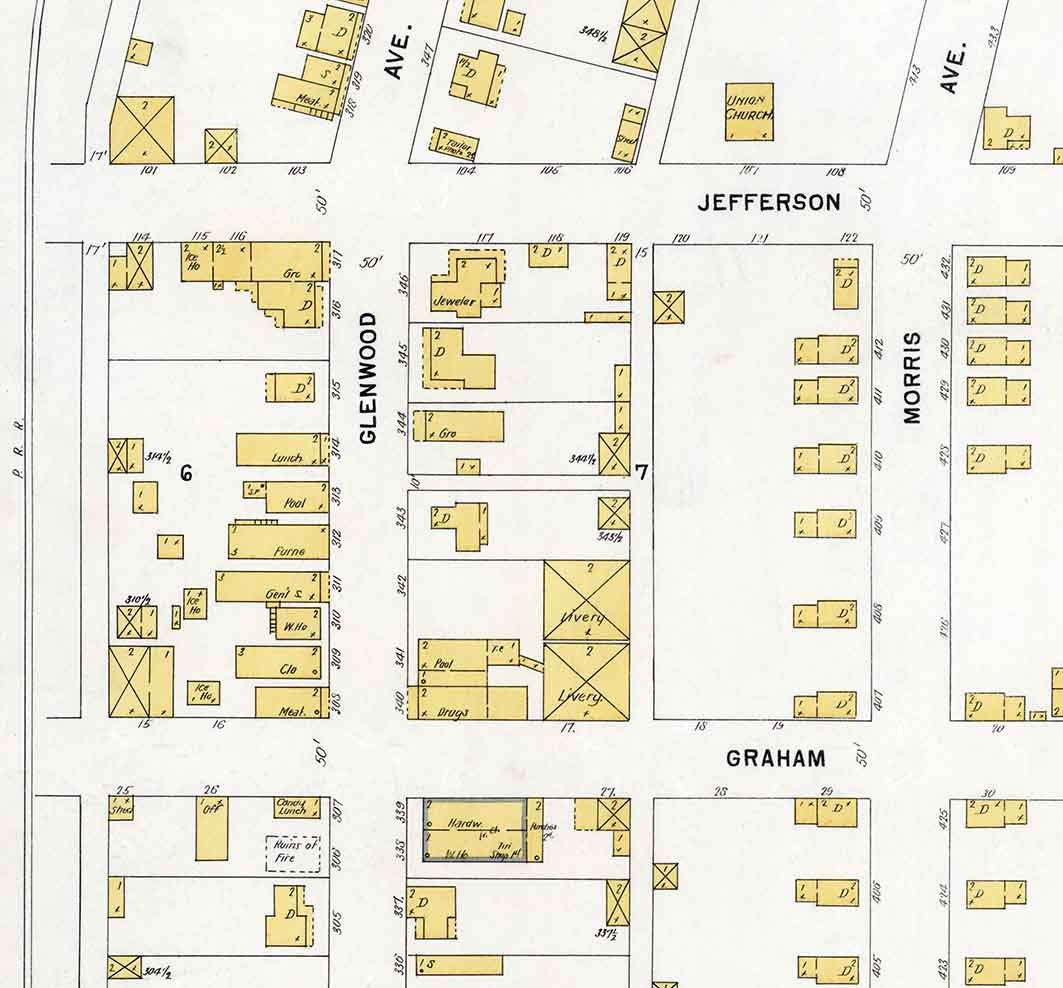 1898 Town Map of Glen Campbell Indiana County Pennsylvania