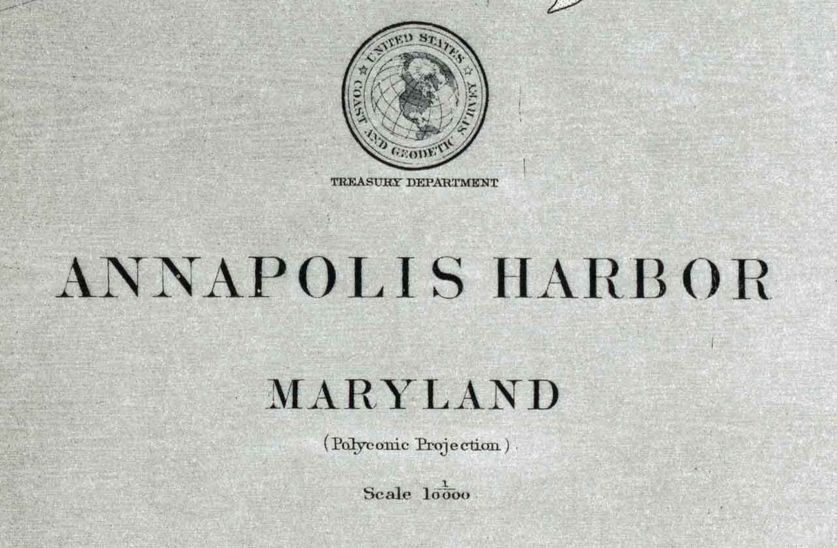 1976 Nautical Map of Annapolis Harbor Maryland