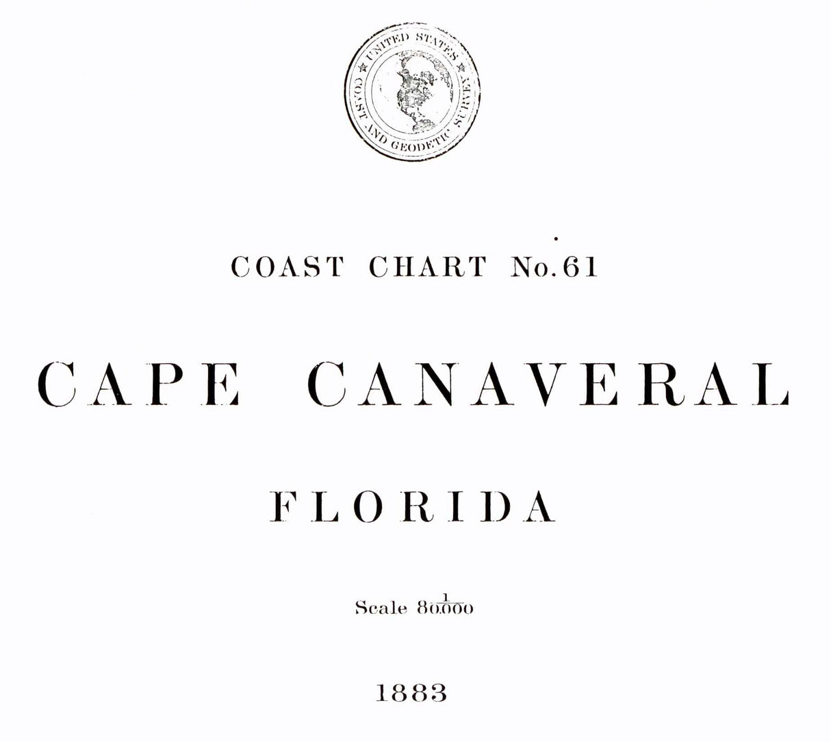 1976 Nautical Map of Cape Canaveral Florida