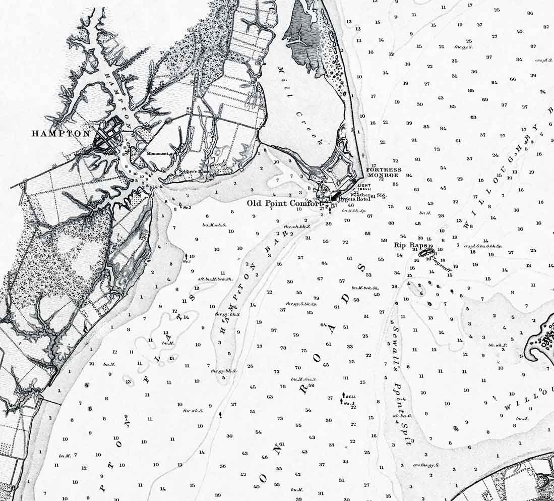 1976 Nautical Map of James River Virginia