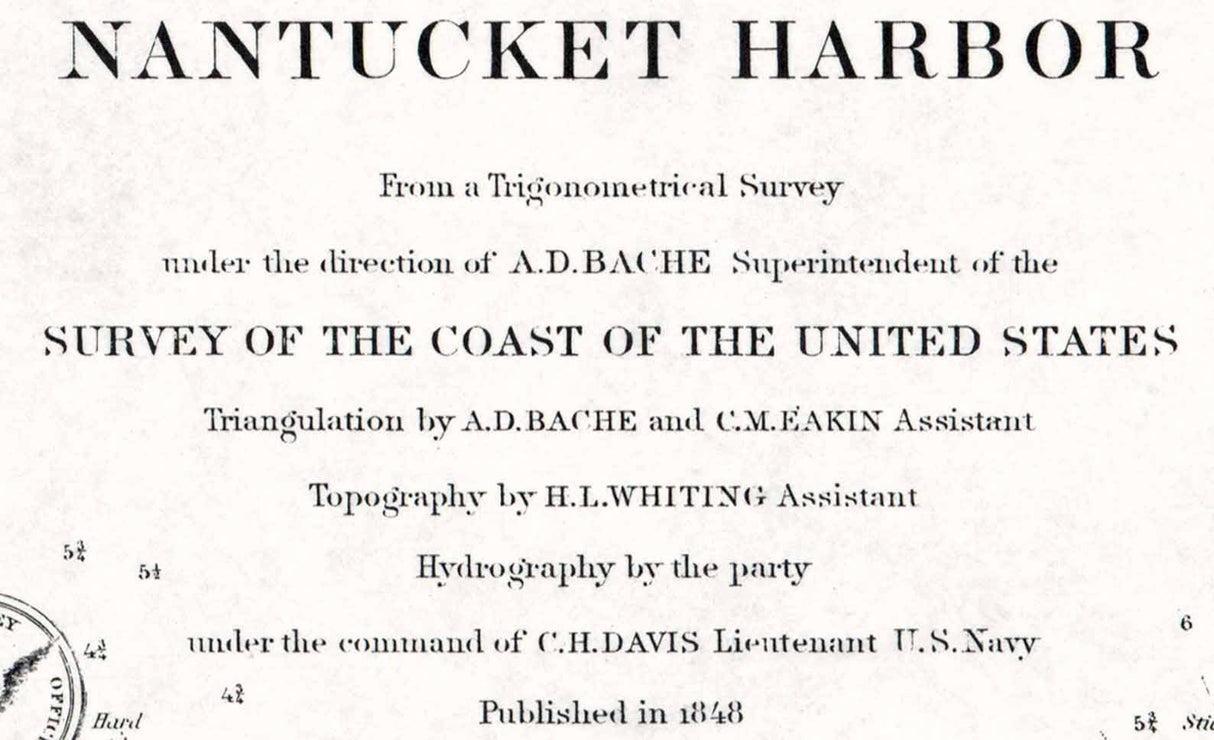 1976 Nautical Map of Nantucket Harbor Massachusetts