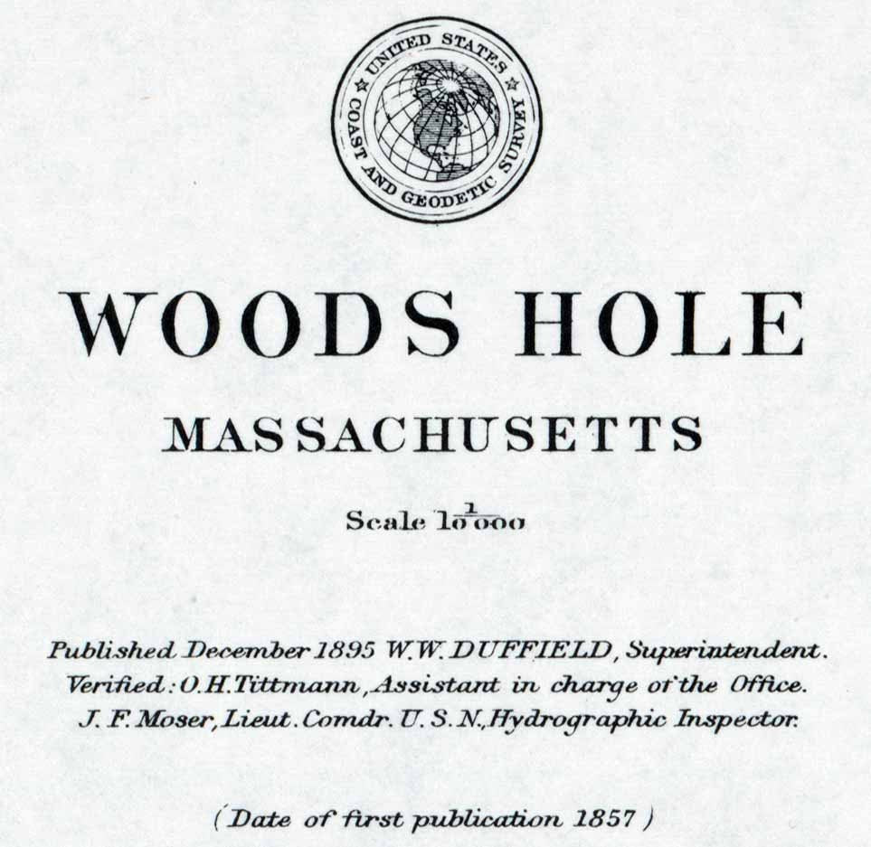 1976 Nautical Map of Woods Hole Massachusetts