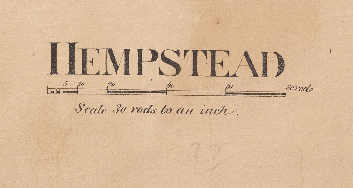 1859 Town Map of Hempstead New York
